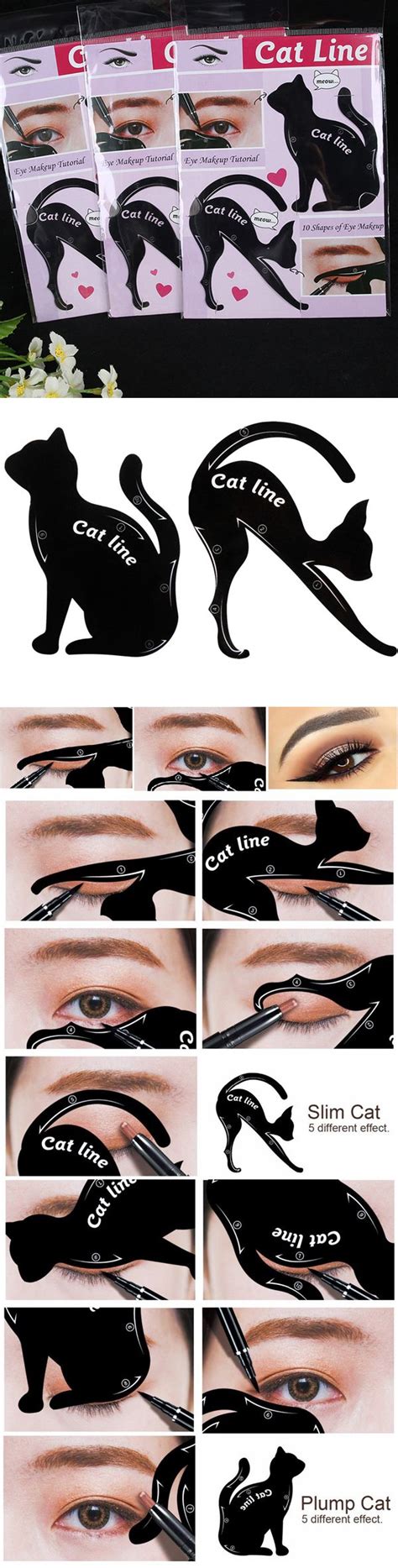 Cat Eye Eyeliner Stencil Makeup Eyes Liner Stencil Models Eyeshadow Template Shaper Tool | Cat ...