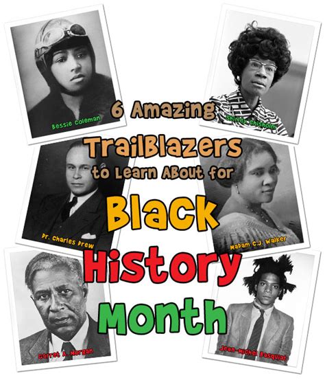 Black History Month for Kids - 6 Amazing African American Trailblazers ...