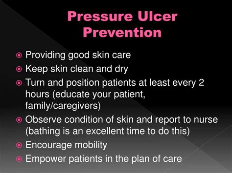 Pressure Ulcer Prevention Nursing Care Plan