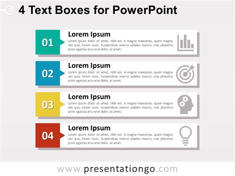 4 Text Boxes for PowerPoint - PresentationGO.com