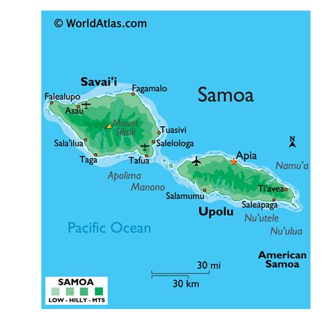 Samoa Island In World Map - Florida Beach Map
