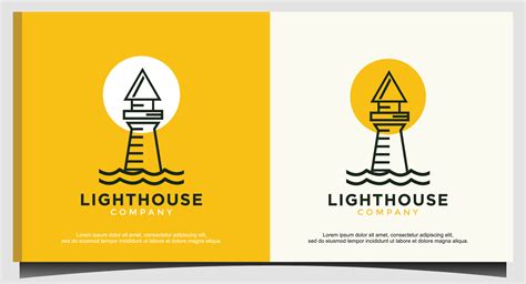 Lighthouse minimalist logo template 5100076 Vector Art at Vecteezy