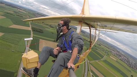 Man flies glider plane first introduced in 1938 - YouTube