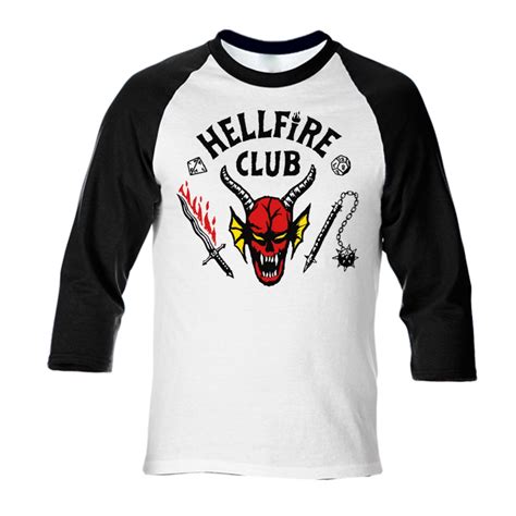 Camiseta Raglan 3/4 Stranger Things Hellfire Club 2022