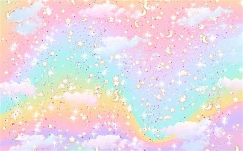 Pastel rainbow cute aesthetic desktop background wallpaper