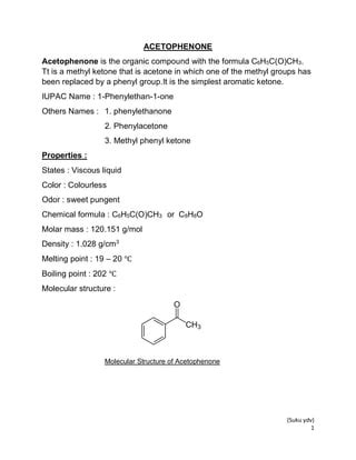 Acetophenone | PDF