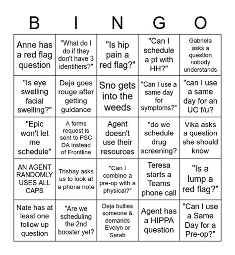 Pineapple Juice Bingo Card