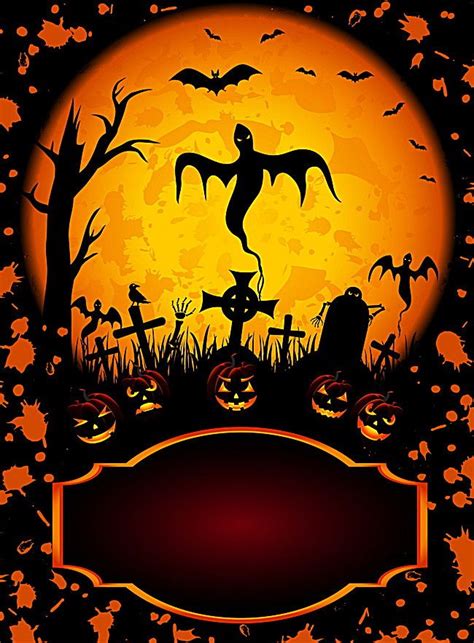 Free Halloween Party, Moon, Ghost Background Images, Happy Halloween Poster Background Photo ...