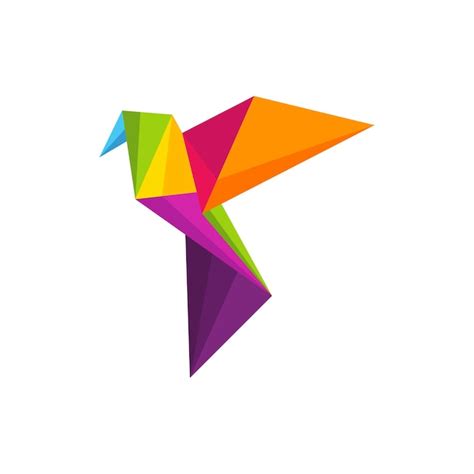 Premium Vector | Bird origami logo design vector icon symbol template ...