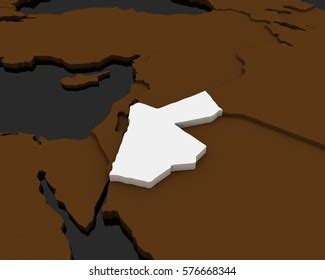 Jordan Map Brown Background 3d Illustration Stock Illustration ...