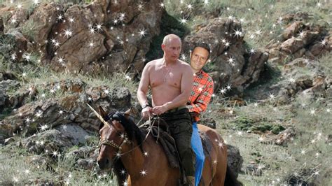 Vladimir Putin Riding A Horse