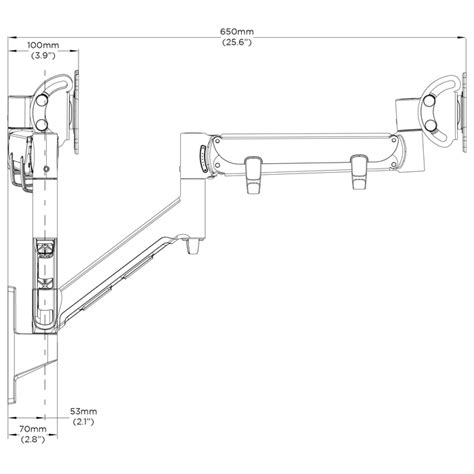 Heavy Duty Monitor Wall Mount for Large and Curved Screens