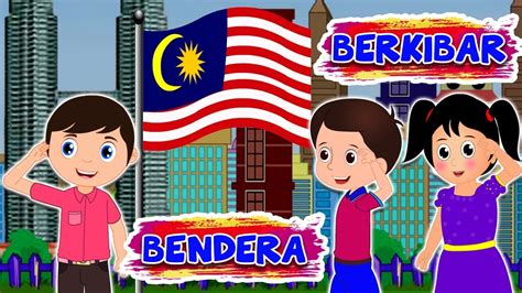 Cartoon Bendera Malaysia Kartun - Gambar Bendera Berwarna Warni Kartun Hari Kemerdekaan Malaysia ...