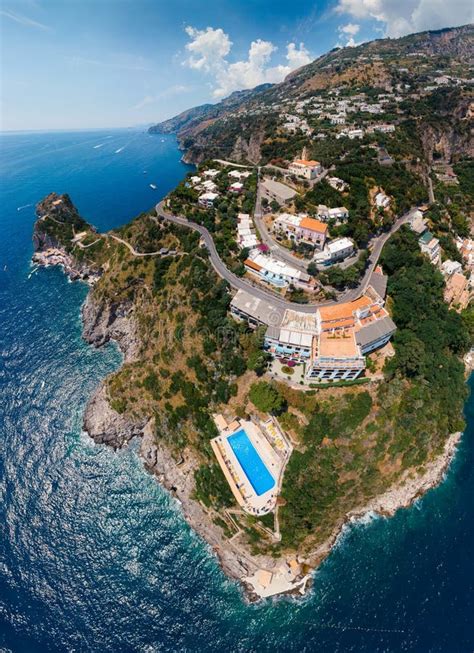 View of Conca Dei Marini Village on Amalfi Coast Stock Photo - Image of ...