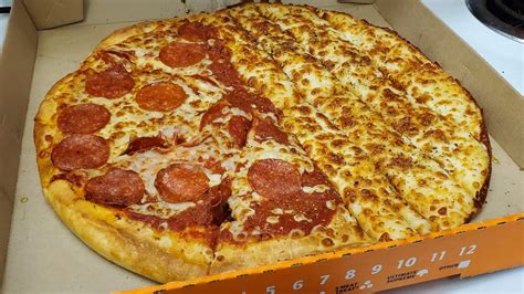 Little Caesars Slices-N-Stix Pizza - Half Pizza Half Breadsticks - YouTube