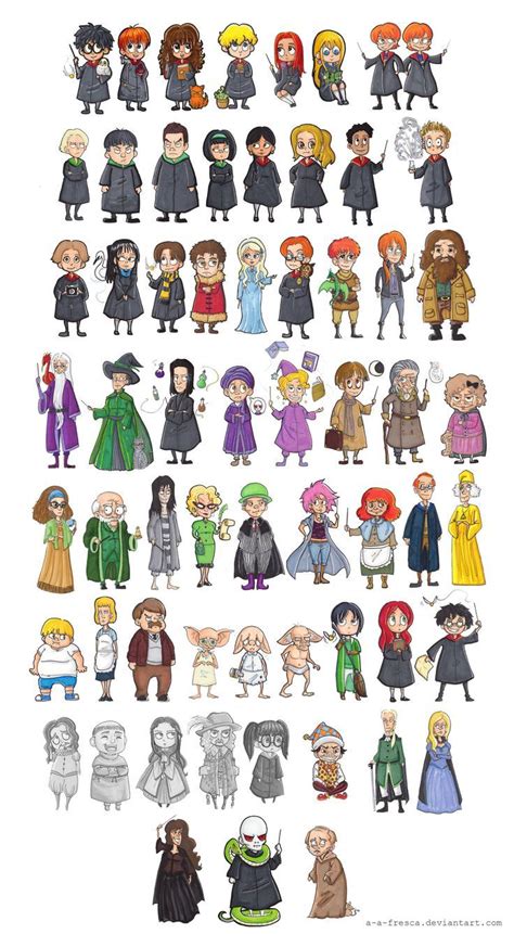 Harry Potter - Characters by A-A-Fresca.deviantart.com on @deviantART | Harry potter cartoon ...