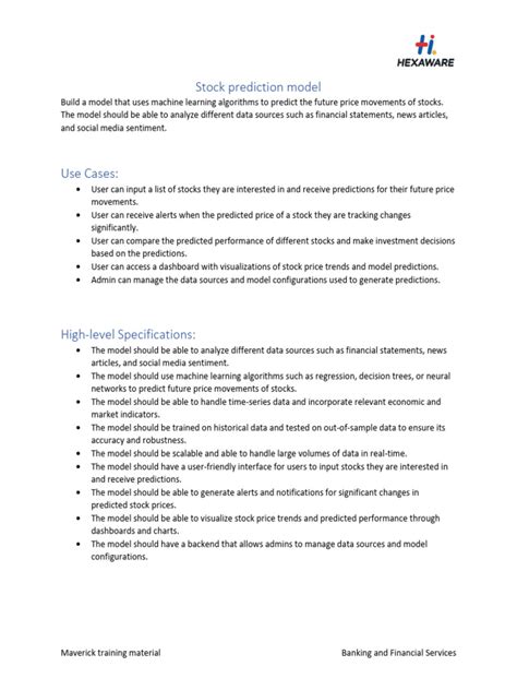 Stock Prediction Model | PDF | Prediction | Machine Learning