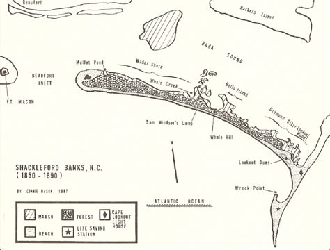 Communities on Shackleford Banks 1850-1890 (Courtesy of Connie Mason ...