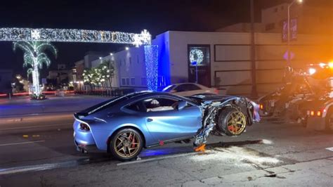 Check Out The Aftermath Of Michael B. Jordan’s Ferrari 812 Crash ...