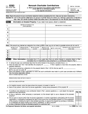 form 8283 instructions Templates - Fillable & Printable Samples for PDF, Word | pdfFiller ...