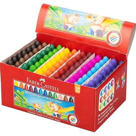 FABER CASTELL -Kindergarten Wax Crayons 96's - Faber-Castell