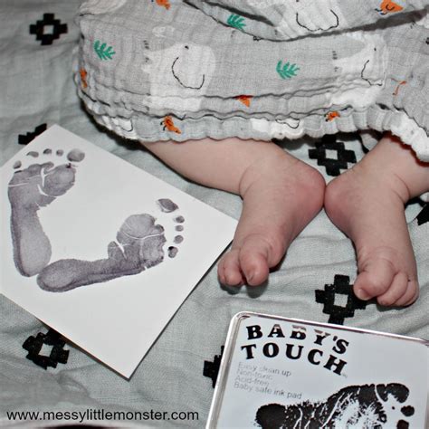 How to Make Baby Footprints - Messy Little Monster