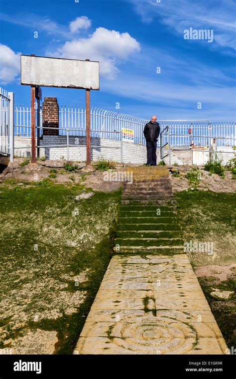 The Enderby steps carved by sculptor, Richard Lawrence, show the industrial history of the ...