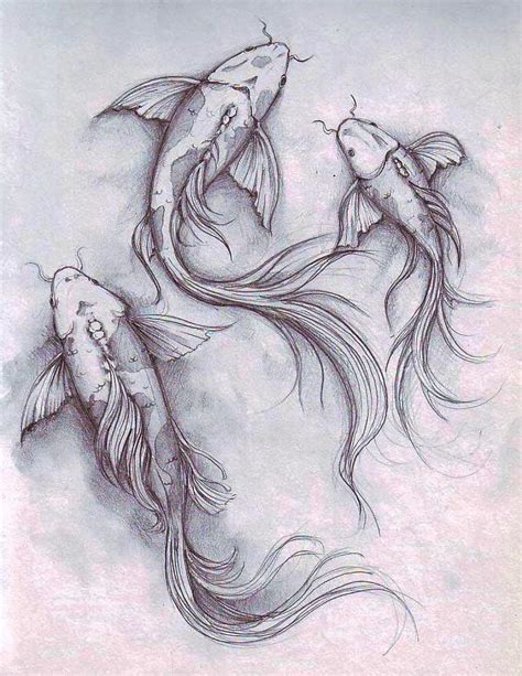 koi fish by dennis adriano at Coroflot.com | Fish sketch, Koi art, Koi fish drawing