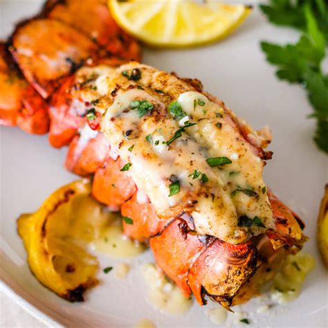 Broiled Lobster Tails with Garlic Lemon Butter | Gimme Delicious