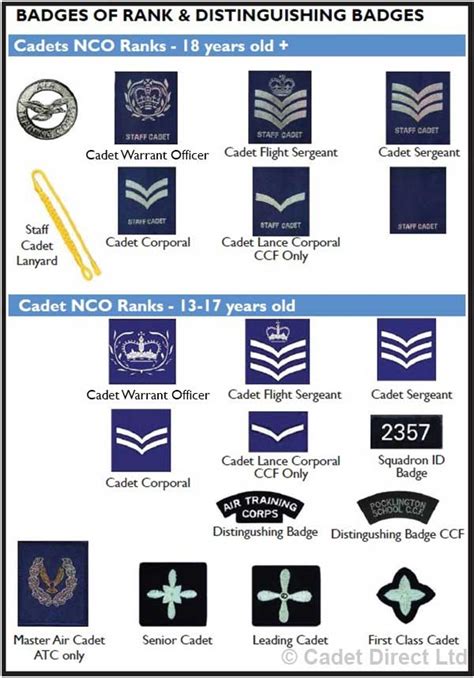 Air Cadet Ranks and Badges