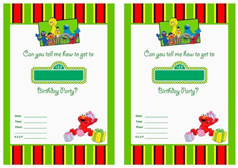 FREE Printable sesame street 1st birthday invitations Templates for ...