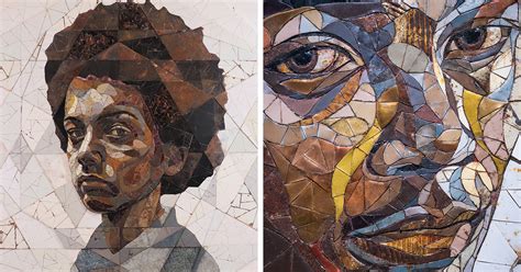 British Artist Crafts 19 Mosaic Portraits Of Real People Using Metal ...