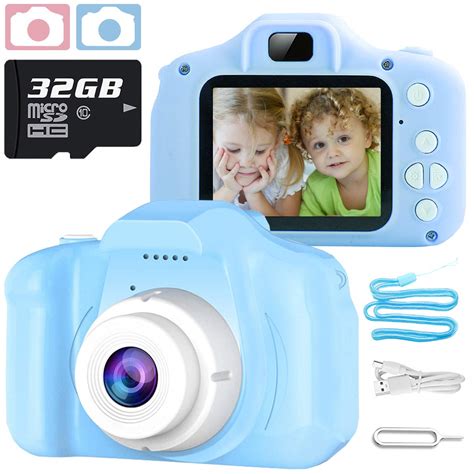 Kids Camera, Kids Selfie Camera Camcorder 2.0 Inch IPS Screen with 32GB Card, HD Digital Video ...