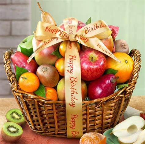 Happy Birthday Fruit Basket - AA4000B - A Gift Inside