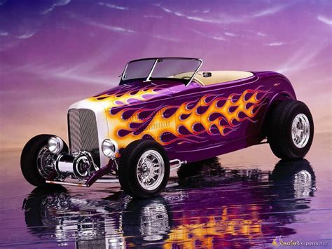 purple hot rod with flames | Hot rods cars muscle, Hot rods cars, Hot rods