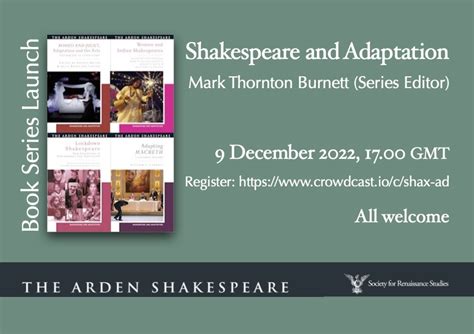 Book Series Launch: Shakespeare and Adaptation – Society for Renaissance Studies