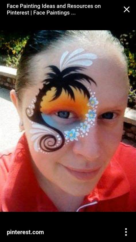 Moana/ tropical facepaint idea | Girl face painting