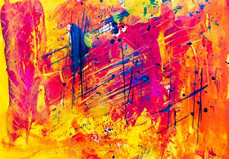 Yellow and Red Abstract Painting · Free Stock Photo