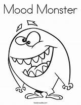 Mood Monster Coloring Page  Twisty Noodle sketch template