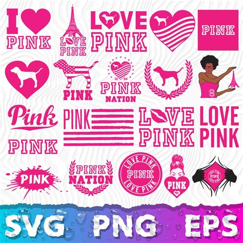 Pink Logo SVG, Love Pink SVG, Victoria Secret SVG, Pink Logo | Inspire Uplift