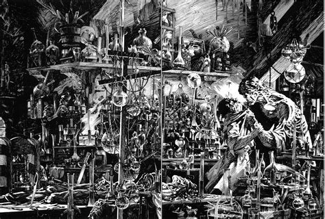 Laboratory scene from Frankenstein, 1983 illustrated edition by Bernie ...