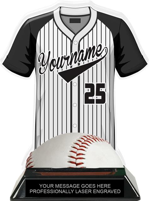 Baseball Jersey Colorix-T Acrylic Trophy- Pinstripe - Trophy Depot