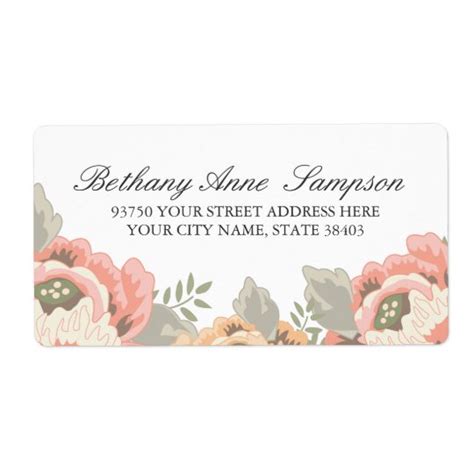 Vintage Floral Address Labels | Zazzle.com