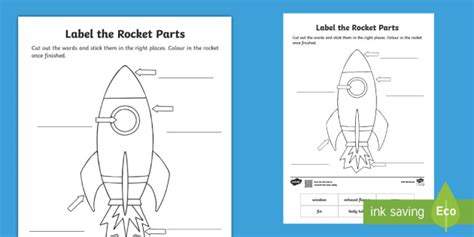 Space Rocket Labelling Sheet (teacher made)