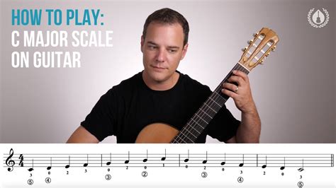 How to Play a C Major Scale on Guitar - A Beginner's Classical Guitar Guide - YouTube