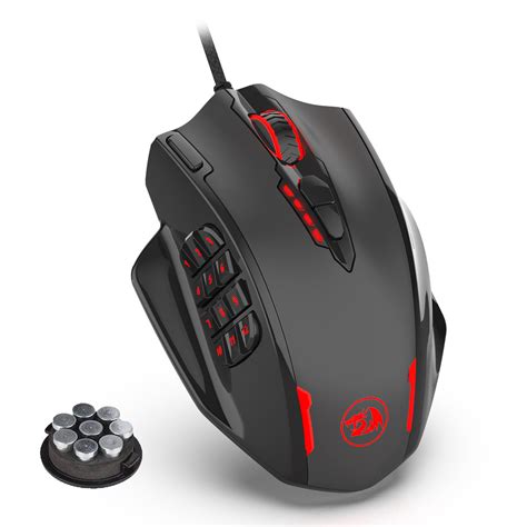 Redragon M908 Gaming Mouse 12400 DPI High Precision Laser MMO RGB LED 18 Buttons 4897093820877 ...