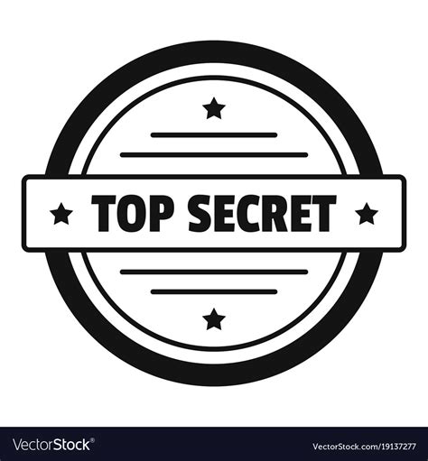 Top secret logo simple style Royalty Free Vector Image