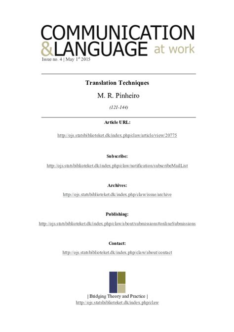 (PDF) Translation Techniques Translation Techniques | Better Winaro - Academia.edu