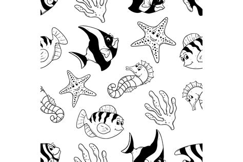 Hand Draw Fish in Seamless Pattern Graphic by PadmaSanjaya · Creative ...