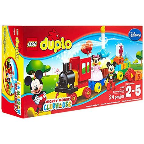 LEGO DUPLO Brand Disney 10597 Mickey and Minnie Birthday Parade Building Kit - Walmart.com ...